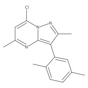 7-Chloro-3-(2,5-dimethylphenyl)-2,5-dimethylpyrazolo[1,5-a]pyrimidine结构式