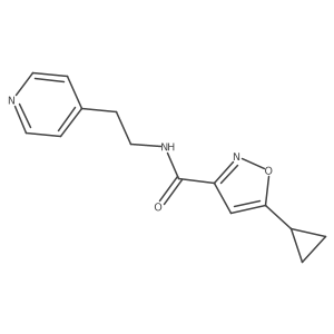 5-cyclopropyl-N-(2-(pyridin-4-yl)ethyl)isoxazole-3-carboxamide结构式