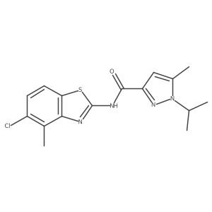 N-(5-chloro-4-methylbenzo[d]thiazol-2-yl)-1-isopropyl-5-methyl-1H-pyrazole-3-carboxamide Structure