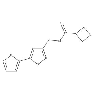 N-((5-(furan-2-yl)isoxazol-3-yl)methyl)cyclobutanecarboxamide Structure