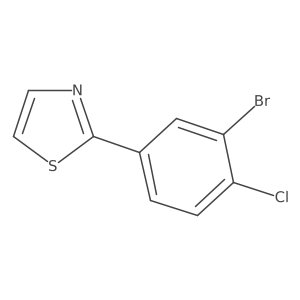 2-(3-Bromo-4-chlorophenyl)-1,3-thiazole结构式