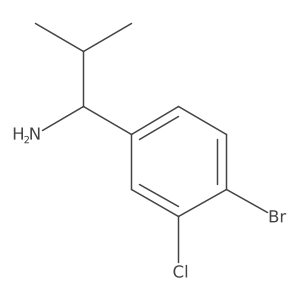 (S)-1-(4-Bromo-3-chlorophenyl)-2-methylpropan-1-amine Structure