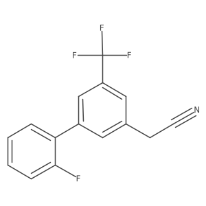 2-[3-(2-Fluorophenyl)-5-(trifluoromethyl)phenyl]acetonitrile结构式