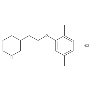 3-[2-(2,5-Dimethylphenoxy)ethyl]piperidine hydrochloride结构式