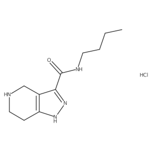 N-Butyl-4,5,6,7-tetrahydro-1H-pyrazolo[4,3-c]pyridine-3-carboxamide hydrochloride结构式