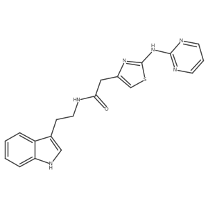 N-(2-(1H-indol-3-yl)ethyl)-2-(2-(pyrimidin-2-ylamino)thiazol-4-yl)acetamide Structure