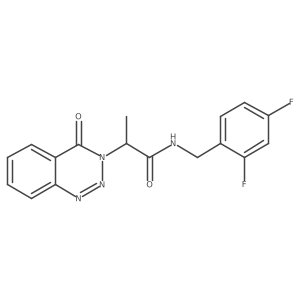 N-(2,4-difluorobenzyl)-2-(4-oxobenzo[d][1,2,3]triazin-3(4H)-yl)propanamide结构式