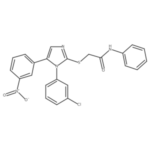 2-((1-(3-chlorophenyl)-5-(3-nitrophenyl)-1H-imidazol-2-yl)thio)-N-phenylacetamide Structure