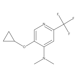 5-Cyclopropoxy-N,N-dimethyl-2-(trifluoromethyl)pyridin-4-amine结构式