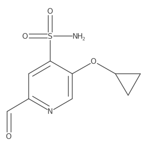 5-Cyclopropoxy-2-formylpyridine-4-sulfonamide结构式
