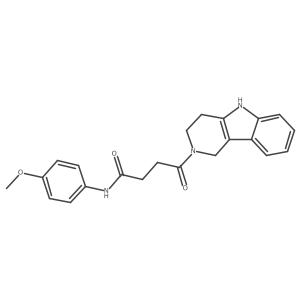 N-(4-methoxyphenyl)-4-oxo-4-(1,3,4,5-tetrahydro-2H-pyrido[4,3-b]indol-2-yl)butanamide结构式