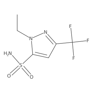 1-ethyl-3-(trifluoromethyl)-1H-pyrazole-5-sulfonamide结构式