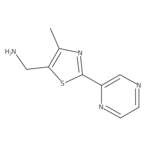 (4-Methyl-2-(pyrazin-2-yl)thiazol-5-yl)methanamine结构式