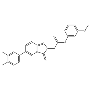 2-(6-(3,4-dimethylphenyl)-3-oxo-[1,2,4]triazolo[4,3-b]pyridazin-2(3H)-yl)-N-(3-methoxyphenyl)acetamide结构式