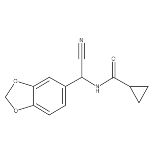 N-[2H-1,3-benzodioxol-5-yl(cyano)methyl]cyclopropanecarboxamide Structure