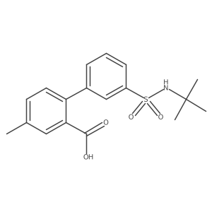 2-(3-t-Butylsulfamoylphenyl)-5-methylbenzoic acid结构式