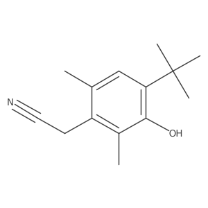 Benzeneacetonitrile-cyano-14C, 4-(1,1-dimethylethyl)-3-hydroxy-2,6-dimethyl-结构式