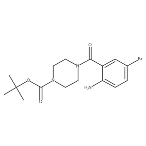 Tert-butyl 4-(2-amino-5-bromobenzoyl)piperazine-1-carboxylate结构式