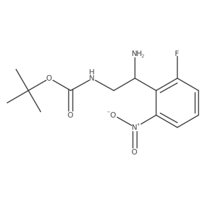 tert-butyl N-[2-amino-2-(2-fluoro-6-nitrophenyl)ethyl]carbamate Structure