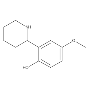 4-Methoxy-2-(piperidin-2-yl)phenol Structure