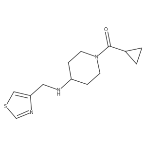 Cyclopropyl(4-((thiazol-4-ylmethyl)amino)piperidin-1-yl)methanone Structure