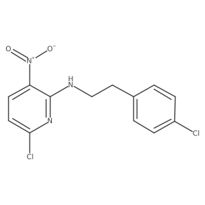 6-chloro-N-[2-(4-chlorophenyl)ethyl]-3-nitropyridin-2-amine结构式