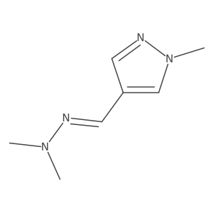 4-[(dimethylhydrazin-1-ylidene)methyl]-1-methyl-1H-pyrazole Structure