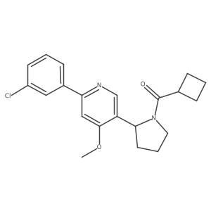 [2-[6-(3-Chlorophenyl)-4-methoxypyridin-3-yl]pyrrolidin-1-yl]-cyclobutylmethanone结构式