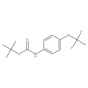4-(Trifluoromethylthio)phenylcarbamic acid tert-butyl ester结构式