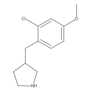 3-[(2-Chloro-4-methoxyphenyl)methyl]pyrrolidine Structure