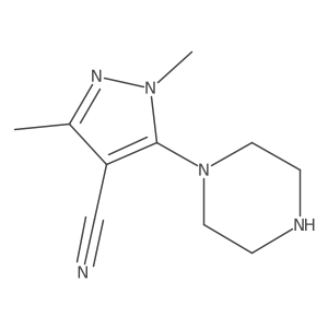 1,3-dimethyl-5-(piperazin-1-yl)-1H-pyrazole-4-carbonitrile Structure