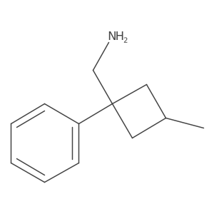 (3-Methyl-1-phenylcyclobutyl)methanamine结构式