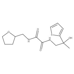 N1-(2-hydroxy-2-(thiophen-2-yl)propyl)-N2-((tetrahydrofuran-2-yl)methyl)oxalamide结构式