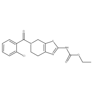Ethyl (5-(2-chlorobenzoyl)-4,5,6,7-tetrahydrothiazolo[5,4-c]pyridin-2-yl)carbamate结构式