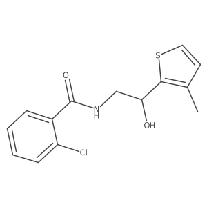 2-chloro-N-[2-hydroxy-2-(3-methylthiophen-2-yl)ethyl]benzamide Structure