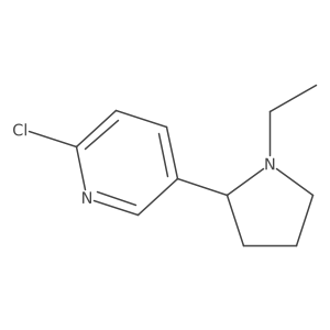 2-Chloro-5-(1-ethylpyrrolidin-2-yl)pyridine结构式