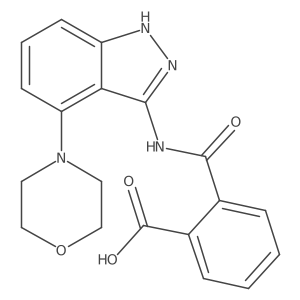 2-({[4-(4-Morpholinyl)-1H-indazol-3-yl]amino}carbonyl)benzoic acid Structure