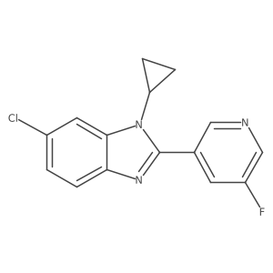 6-chloro-1-cyclopropyl-2-(5-fluoropyridin-3-yl)-1H-benzo[d]imidazole Structure