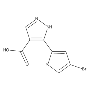 5-(4-bromothiophen-2-yl)-1H-pyrazole-4-carboxylic acid Structure