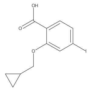 2-(Cyclopropylmethoxy)-4-iodobenzoic acid结构式