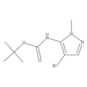 (4-Bromo-2-methyl-2H-pyrazol-3-yl)-carbamic acid tert-butyl ester Structure