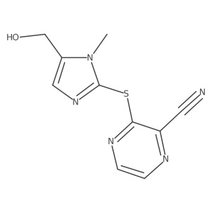 3-((5-(Hydroxymethyl)-1-methyl-1h-imidazol-2-yl)thio)pyrazine-2-carbonitrile结构式