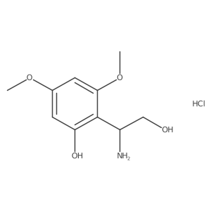 (S)-2-(1-Amino-2-hydroxyethyl)-3,5-dimethoxyphenol hydrochloride Structure