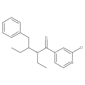 2-chloro-N-ethyl-N-(1-phenylbutan-2-yl)pyridine-4-carboxamide结构式