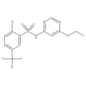 2-chloro-N-(6-ethoxypyrimidin-4-yl)-5-(trifluoromethyl)benzenesulfonamide Structure