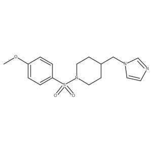 4-((1H-imidazol-1-yl)methyl)-1-((4-methoxyphenyl)sulfonyl)piperidine结构式