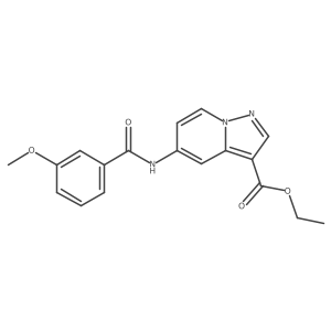 Ethyl 5-(3-methoxybenzamido)pyrazolo[1,5-a]pyridine-3-carboxylate结构式