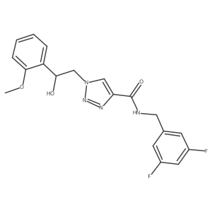 N-(3,5-difluorobenzyl)-1-[2-hydroxy-2-(2-methoxyphenyl)ethyl]-1H-1,2,3-triazole-4-carboxamide结构式