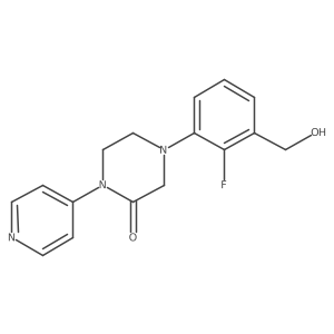 4-[2-Fluoro-3-(hydroxymethyl)phenyl]-1-(4-pyridinyl)-2-piperazinone Structure
