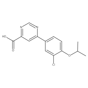 6-(3-Chloro-4-isopropoxyphenyl)pyrimidine-4-carboxylic acid Structure